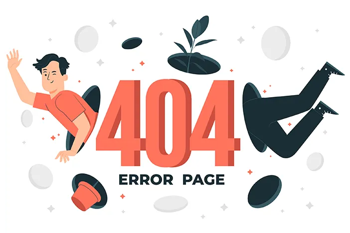 تصویر صفحه 404 سایت فروشگاه ممداستور